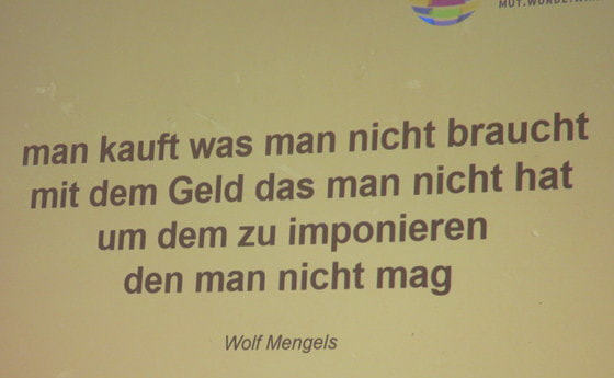         Vortrag: Kauft und alles wird gut?                       