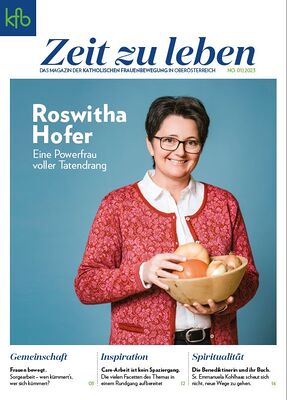 Am Cover: Roswitha Hofer, kfb Vorderweißenbach