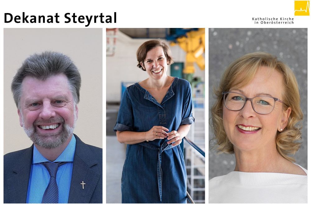 V. l.: Pfarrer Karl Sperker, Pastoralvorständin Katharina Brandstetter und Verwaltungsvorständin Renate Berger