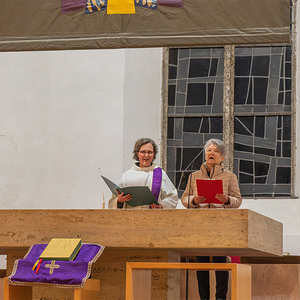 Aschermittwoch in der Pfarre Kirchdorf mit Pastoralassistentin Susanne Lammer und Erni Stöckmüller