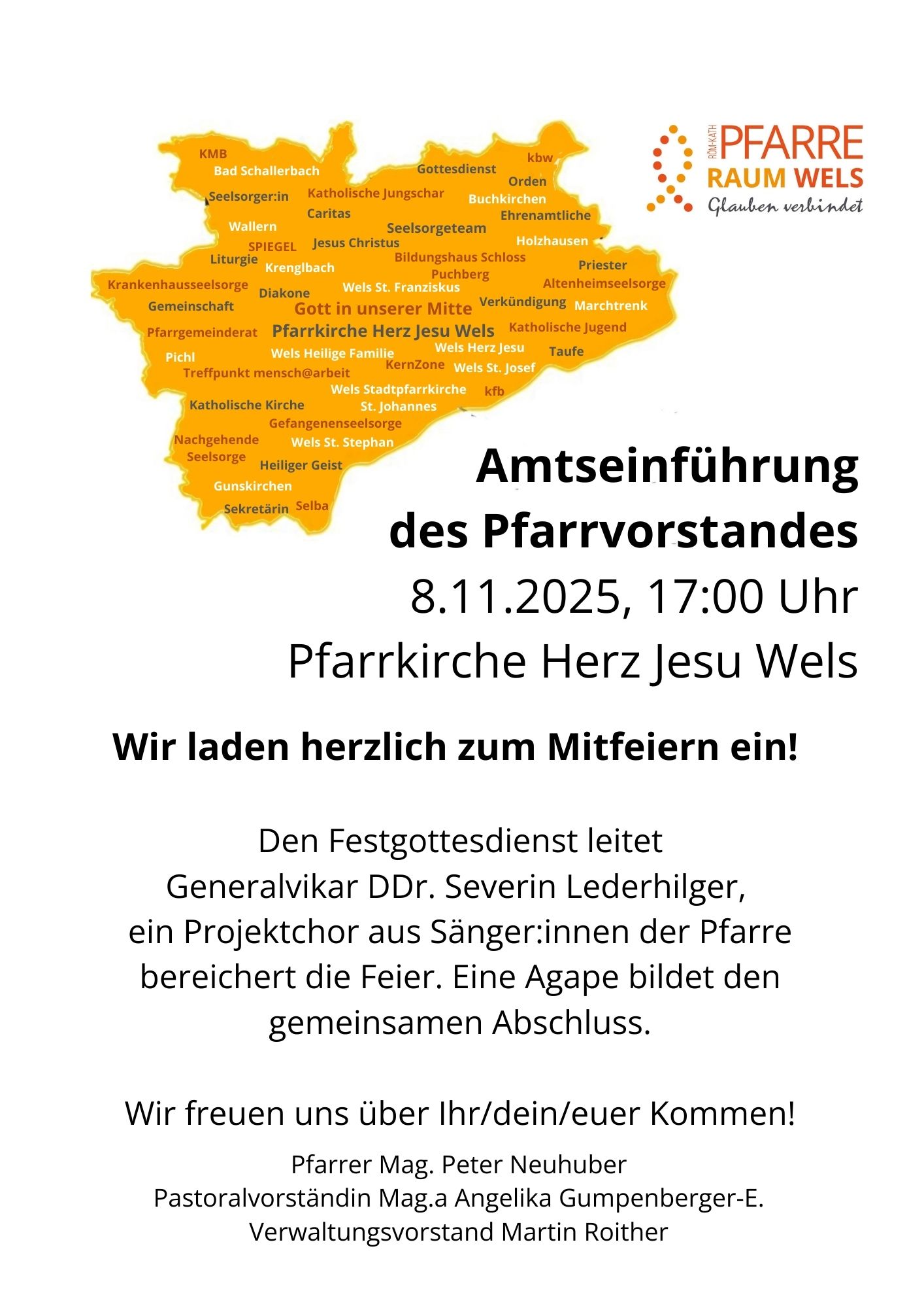 Einladung für die Amtseinführung