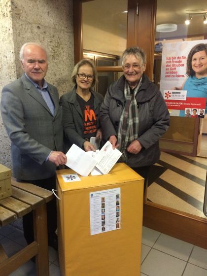 Stimmabgabe in der Pfarre Kleinraming