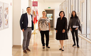 (V.l.) Mag. Klemens Hafner-Hanner, Mag.a Silvia Breitwieser, LRin Birgit Gerstorfer, MBA, Mag.a Marina Gottwald